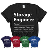 Funny Storage Engineer Definition Shirt, New Job Gift for Storage Engineer, Coworker Gift Idea
