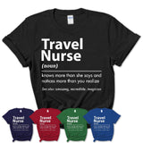 Funny Travel Nurse Definition Shirt, New Job Gift for Travel Nurse, Coworker Gift Idea