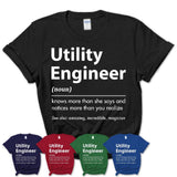 Funny Utility Engineer Definition Shirt, New Job Gift for Utility Engineer, Coworker Gift Idea