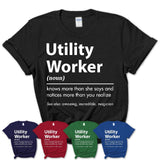 Funny Utility Worker Definition Shirt, New Job Gift for Utility Worker, Coworker Gift Idea