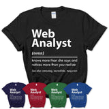 Funny Web Analyst Definition Shirt, New Job Gift for Web Analyst, Coworker Gift Idea