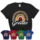 Greeter Because Your Life Worth My Time Rainbow T-Shirt