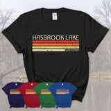 Hasbrook Lake Wisconsin Funny Fishing Camping Summer Retro Gift T-Shirt