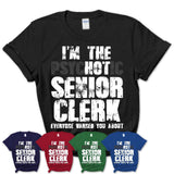 I'm The Psychotic Senior Clerk Everyone Warned You About Funny Coworker Tshirt