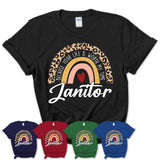 Janitor Because Your Life Worth My Time Rainbow T-Shirt