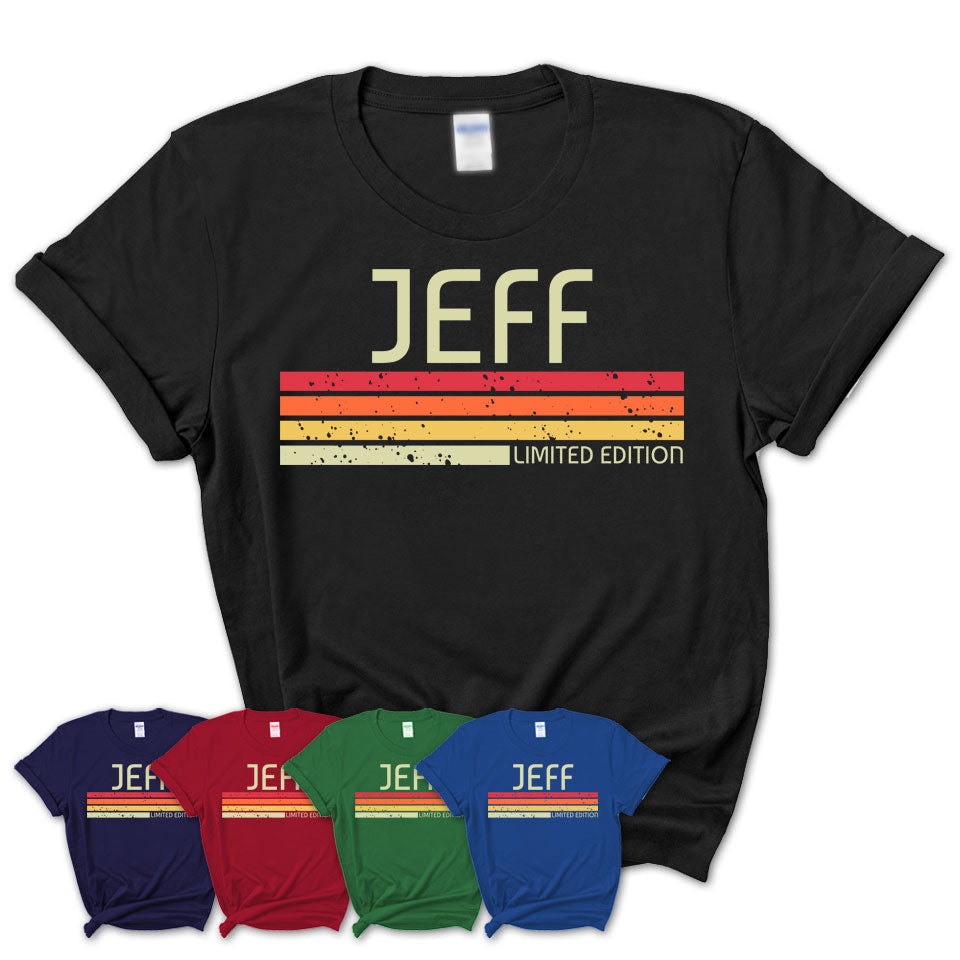 Jeff Gift Custom Name Retro Vintage Birthday T-Shirt