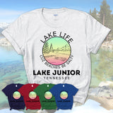 Lake Junior Tennessee Lake Life Cuz Beaches Be Salty Fishing Camping Team Shirt