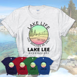 Lake Lee Mississippi Lake Life Cuz Beaches Be Salty Fishing Camping Team Shirt