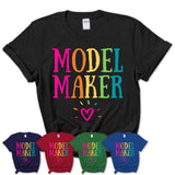 Model Maker Rainbow Lettering Heart Shirt, Employee Appreciation Gifts