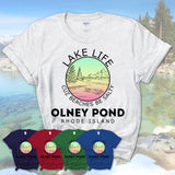 Olney Pond Rhode Island Lake Life Cuz Beaches Be Salty Fishing Camping Team Shirt