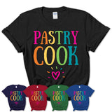 Pastry Cook Rainbow Lettering Heart Shirt, Employee Appreciation Gifts