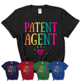 Patent Agent Rainbow Lettering Heart Shirt, Employee Appreciation Gifts