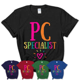 Pc Specialist Rainbow Lettering Heart Shirt, Employee Appreciation Gifts
