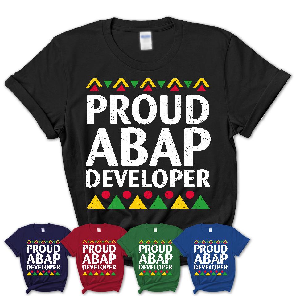 Proud Abap Developer Africa Pride Black History Month T-Shirt