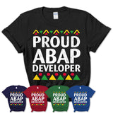 Proud Abap Developer Africa Pride Black History Month T-Shirt