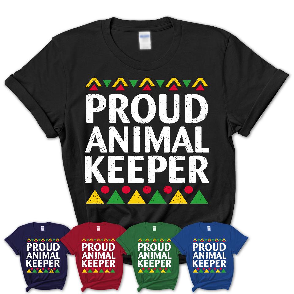 Proud Animal Keeper Africa Pride Black History Month T-Shirt