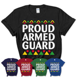 Proud Armed Guard Africa Pride Black History Month T-Shirt