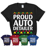 Proud Auto Detailer Africa Pride Black History Month T-Shirt