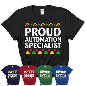 Proud Automation Specialist Africa Pride Black History Month T-Shirt