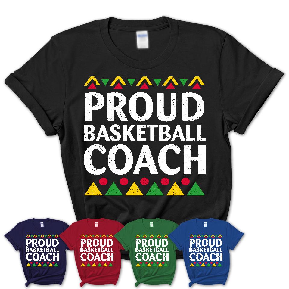 Proud Basketball Coach Africa Pride Black History Month T-Shirt