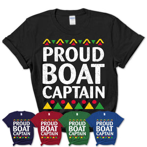 Proud Boat Captain Africa Pride Black History Month T-Shirt