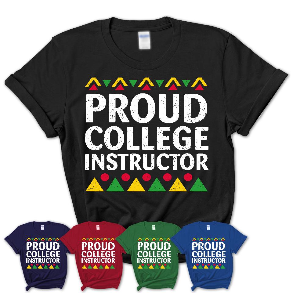 Proud College Instructor Africa Pride Black History Month T-Shirt