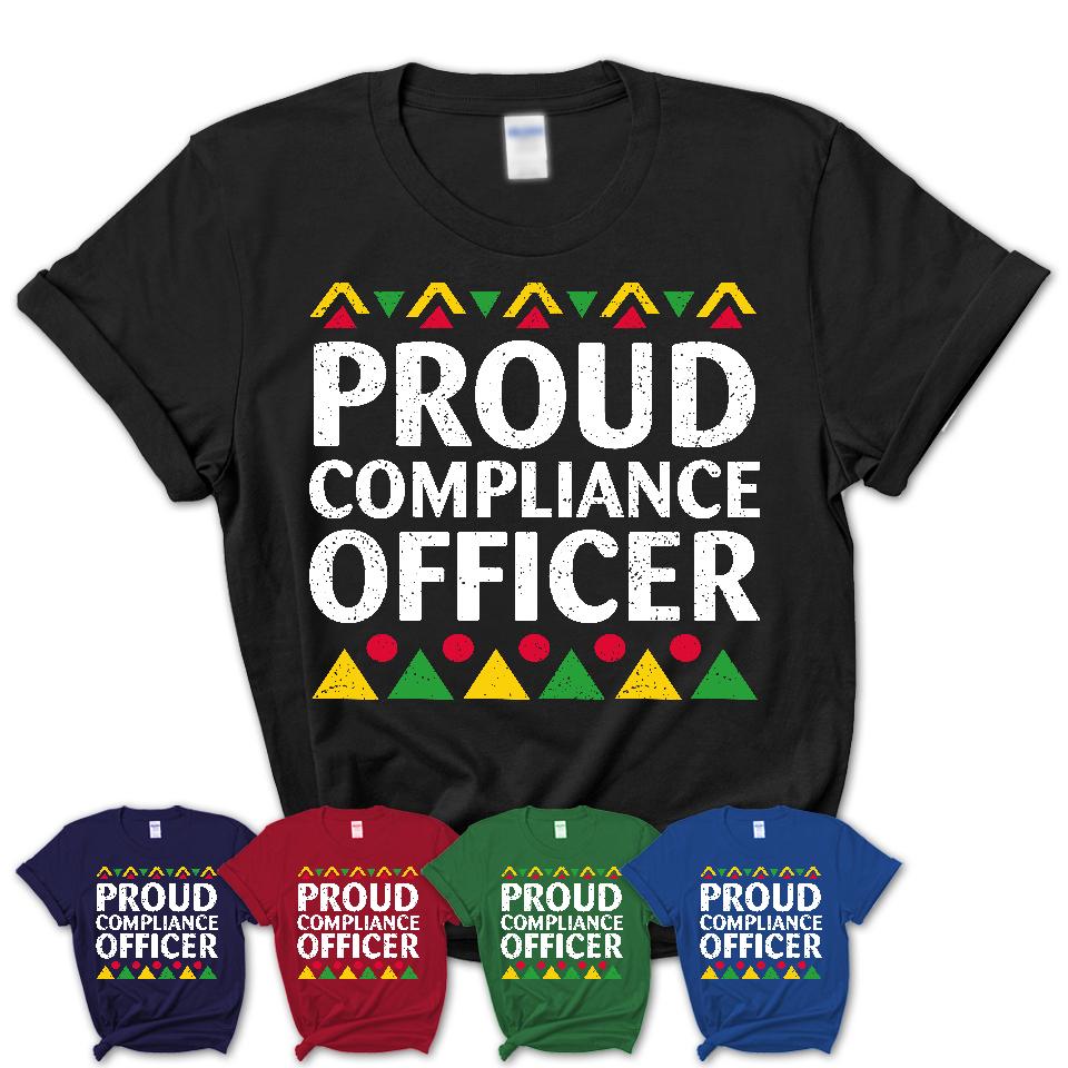 Proud Compliance Officer Africa Pride Black History Month T-Shirt