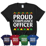 Proud Compliance Officer Africa Pride Black History Month T-Shirt