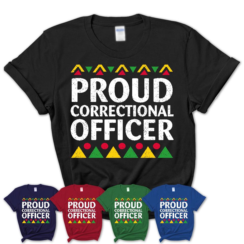 Proud Correctional Officer Africa Pride Black History Month T-Shirt