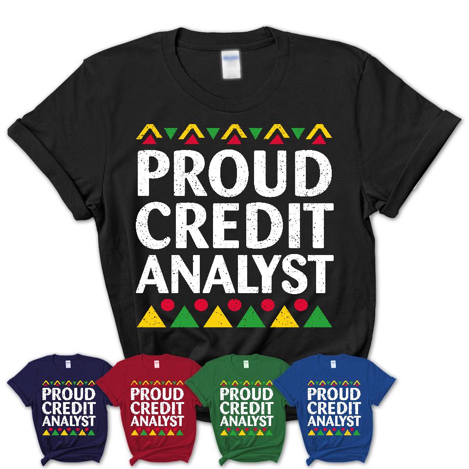 Proud Credit Analyst Africa Pride Black History Month T-Shirt