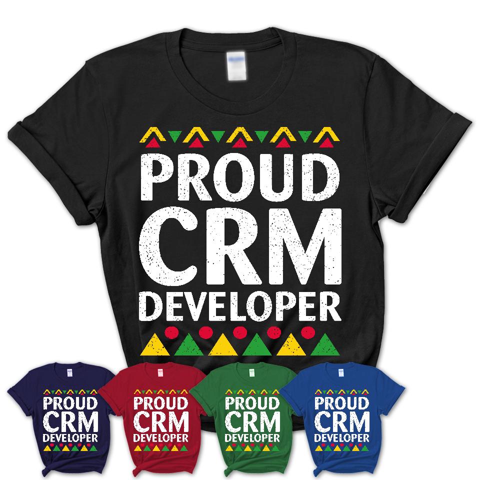 Proud Crm Developer Africa Pride Black History Month T-Shirt