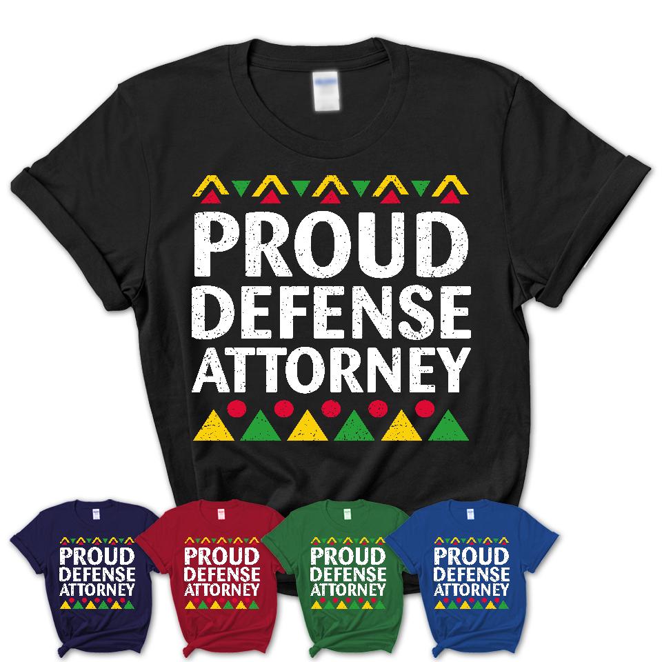 Proud Defense Attorney Africa Pride Black History Month T-Shirt
