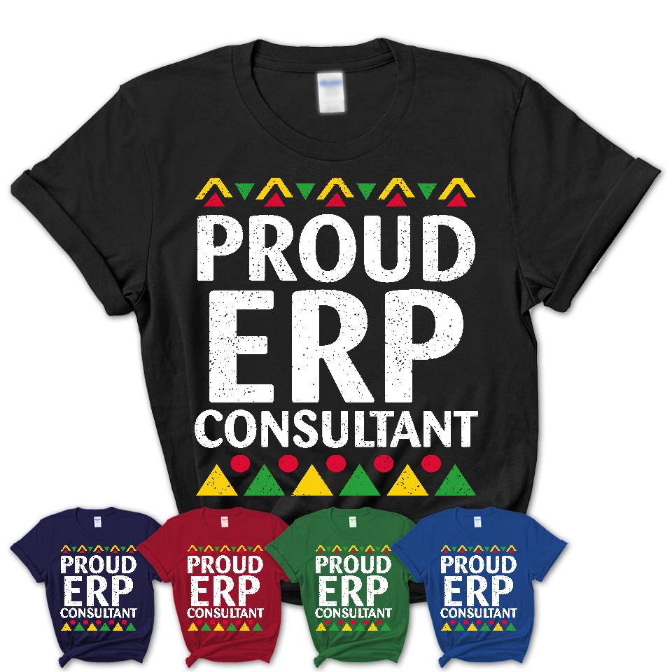 Proud Erp Consultant Africa Pride Black History Month T-Shirt