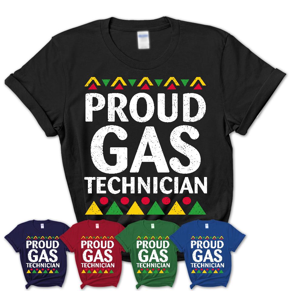 Proud Gas Technician Africa Pride Black History Month T-Shirt