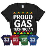 Proud Gas Technician Africa Pride Black History Month T-Shirt
