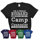Proud Husband of A Freaking Awesome Camp Counselor Wife Shirt, Husband Valentine Gift, Anniversary Couple Shirt