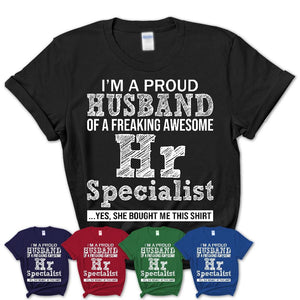 Proud Husband of A Freaking Awesome Hr Specialist Wife Shirt, Husband Valentine Gift, Anniversary Couple Shirt