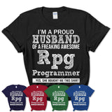 Proud Husband of A Freaking Awesome Rpg Programmer Wife Shirt, Husband Valentine Gift, Anniversary Couple Shirt
