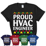 Proud Hvac Engineer Africa Pride Black History Month T-Shirt