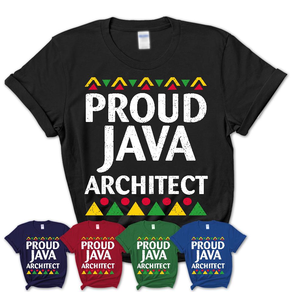 Proud Java Architect Africa Pride Black History Month T-Shirt