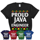 Proud Java Engineer Africa Pride Black History Month T-Shirt