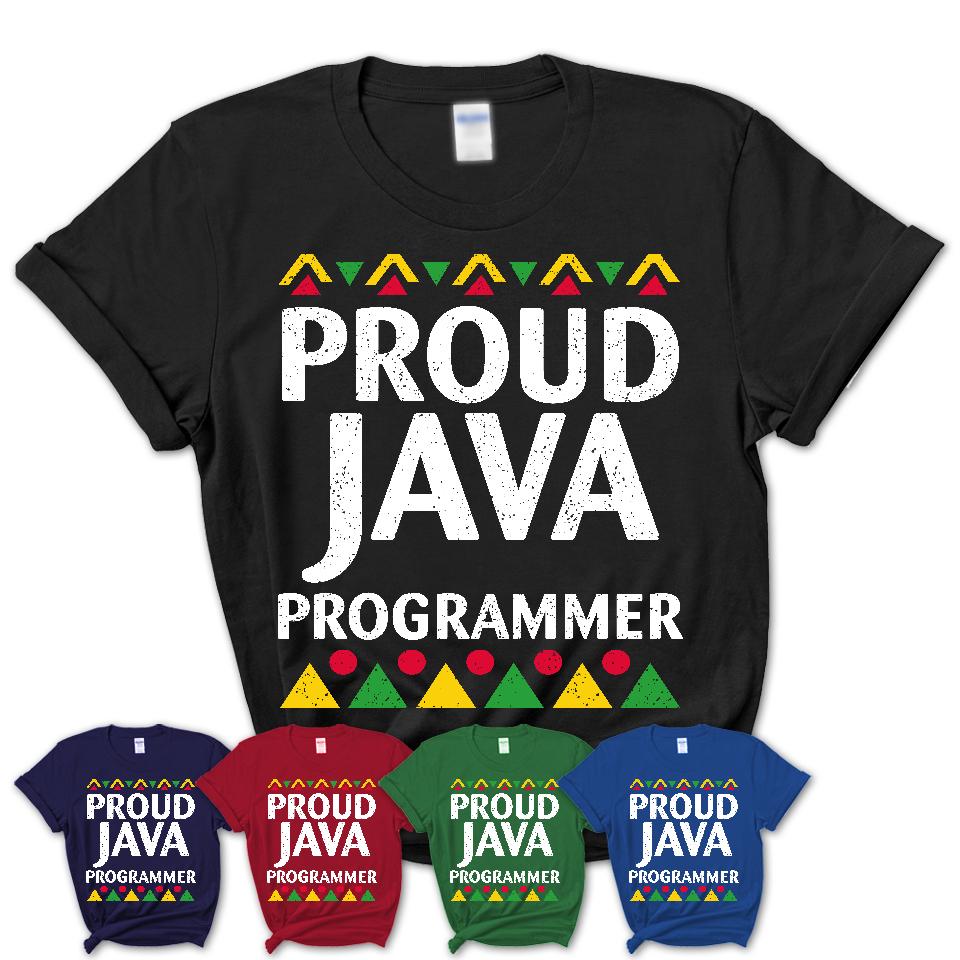 Proud Java Programmer Africa Pride Black History Month T-Shirt