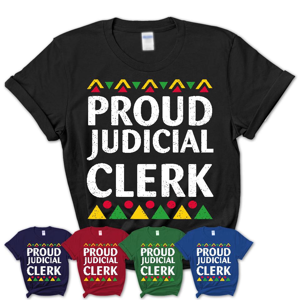 Proud Judicial Clerk Africa Pride Black History Month T-Shirt