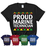Proud Marine Technician Africa Pride Black History Month T-Shirt
