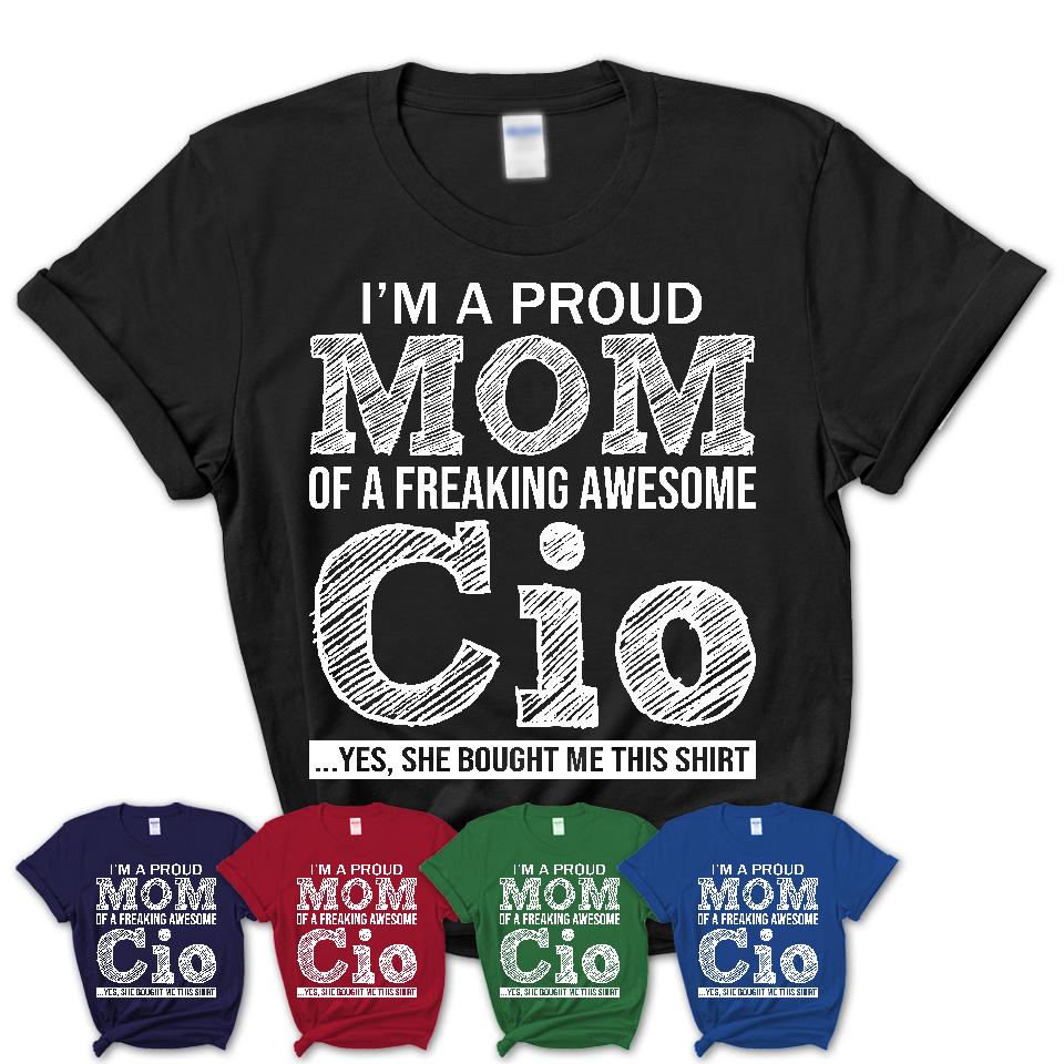 Proud Mom of A Freaking Awesome Daughter Cio Shirt, Mother Day Gift from Daughter, Funny Shirt For Mom