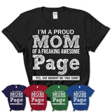 Proud Mom of A Freaking Awesome Daughter Page Shirt, Mother Day Gift from Daughter, Funny Shirt For Mom