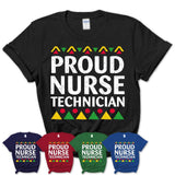 Proud Nurse Technician Africa Pride Black History Month T-Shirt