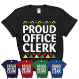 Proud Office Clerk Africa Pride Black History Month T-Shirt