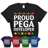 Proud Pega Developer Africa Pride Black History Month T-Shirt