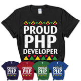 Proud Php Developer Africa Pride Black History Month T-Shirt